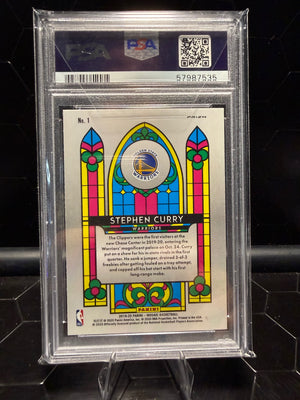 2019-20 Panini Mosaic Stephen Curry #1 Stained Glass PSA 9