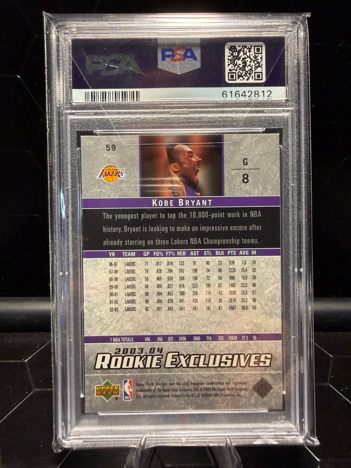 2003–04 Upper Deck Rookie Exclusives Kobe Bryant #59 PSA 10