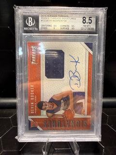 2015–16 Threads Devin Booker #RTS-DB Rookie Threads Sig. /199 BGS 8.5 Auto 10