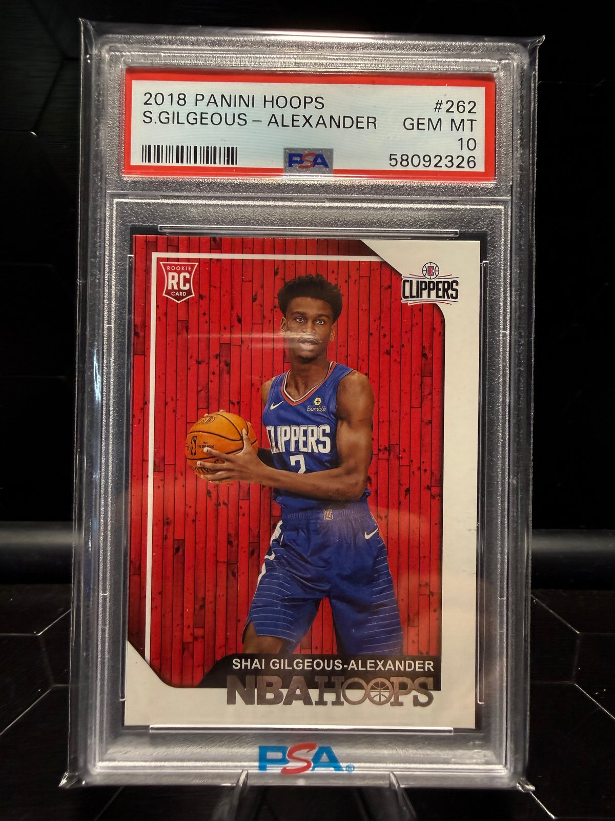 2018-19 Panini Hoops Shai Gilgeous-Alexander #262 RC PSA 10