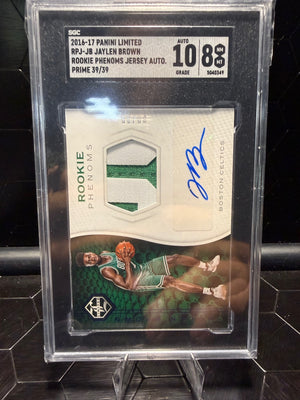 2016–17 Panini Limited Jaylen Brown #RPJ-JB Rookie Phenoms /39 SGC 8, Auto 10