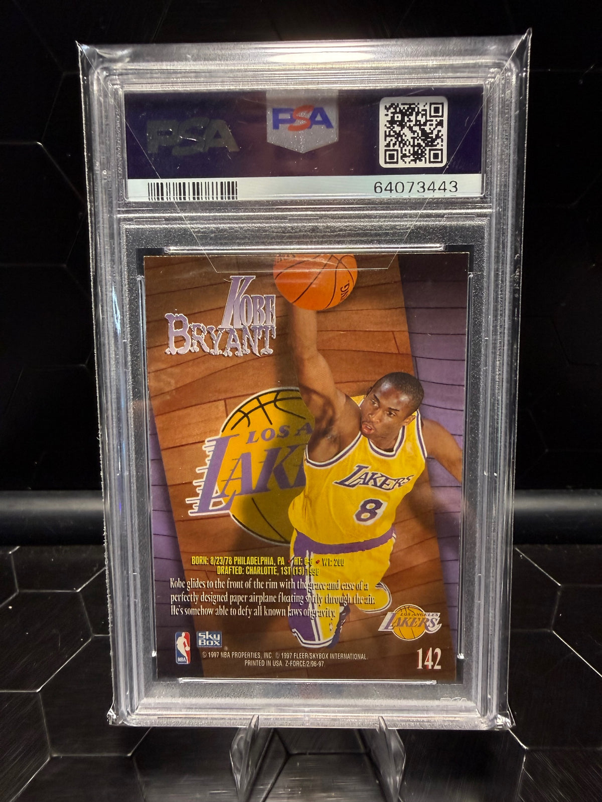 1996 SkyBox Z-Force Kobe Bryant #142 PSA 9