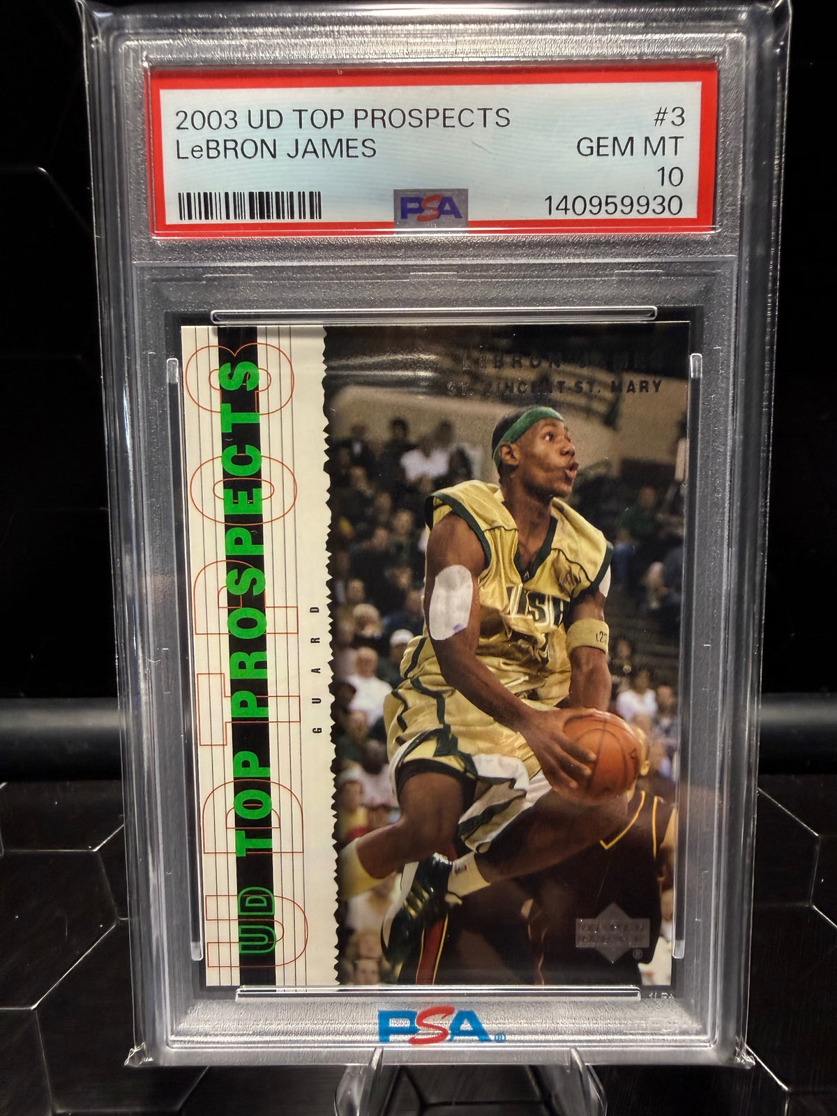 2003 Upper Deck Top Prospects LeBron James #3 PSA 10