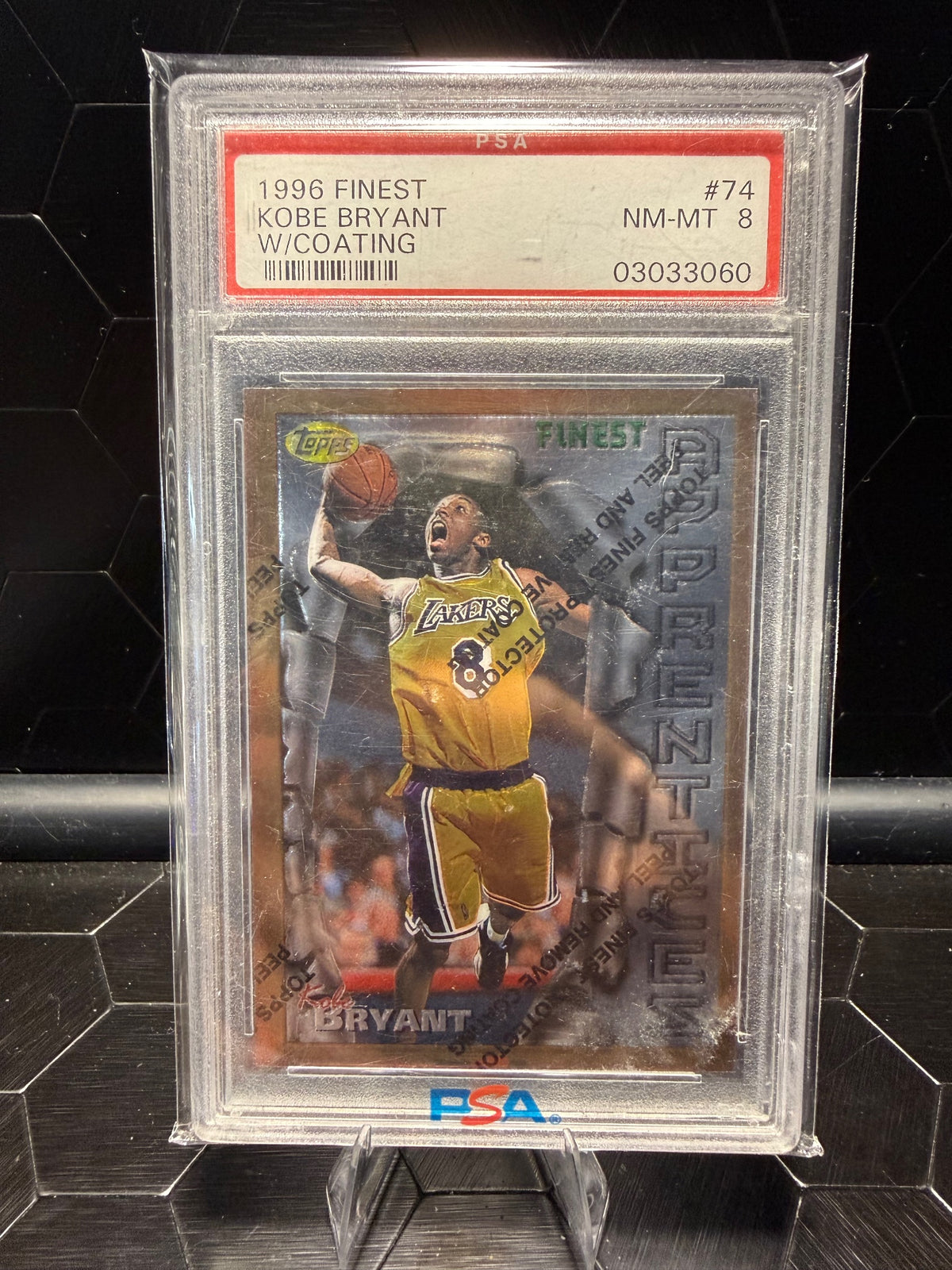 1996 Topps Finest Kobe Bryant #74 w/ Coating PSA 8