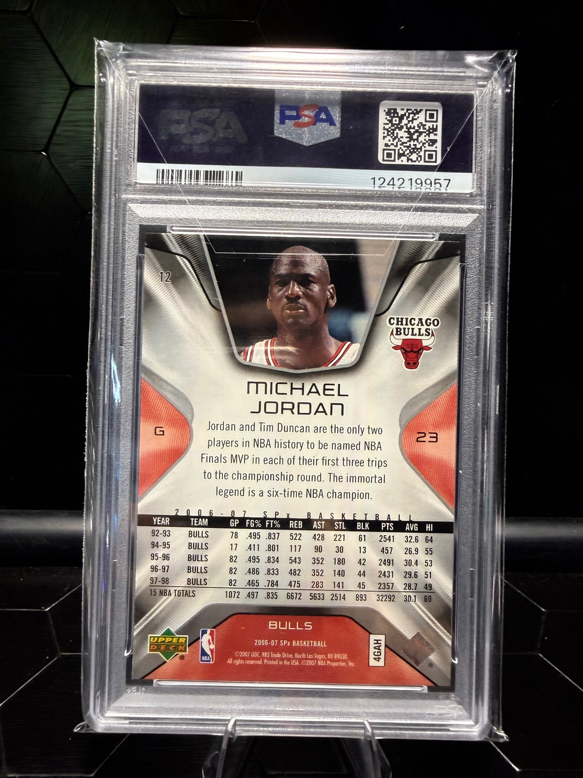 2006–07 Upper Deck SPx Michael Jordan #12 PSA 10