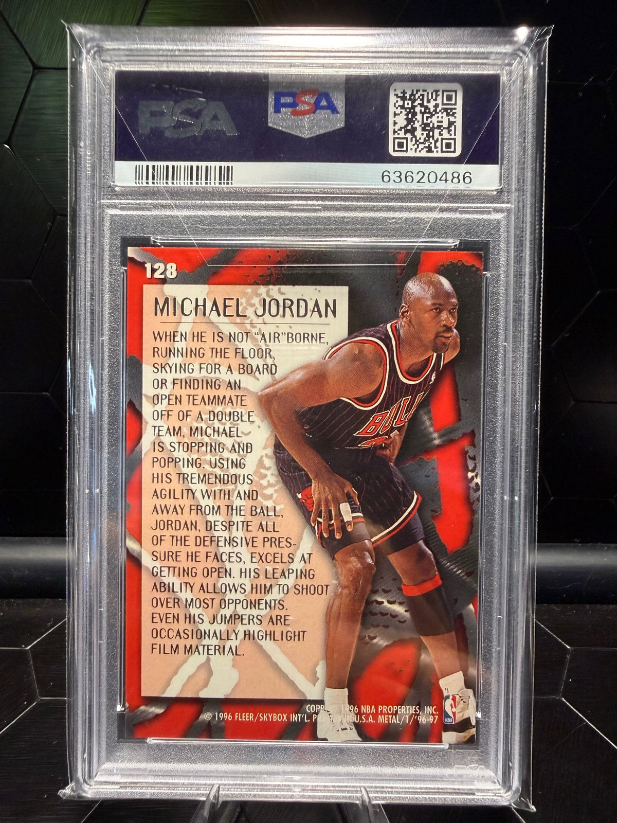 1996–97 Fleer Metal Michael Jordan #128 Metallized PSA 9