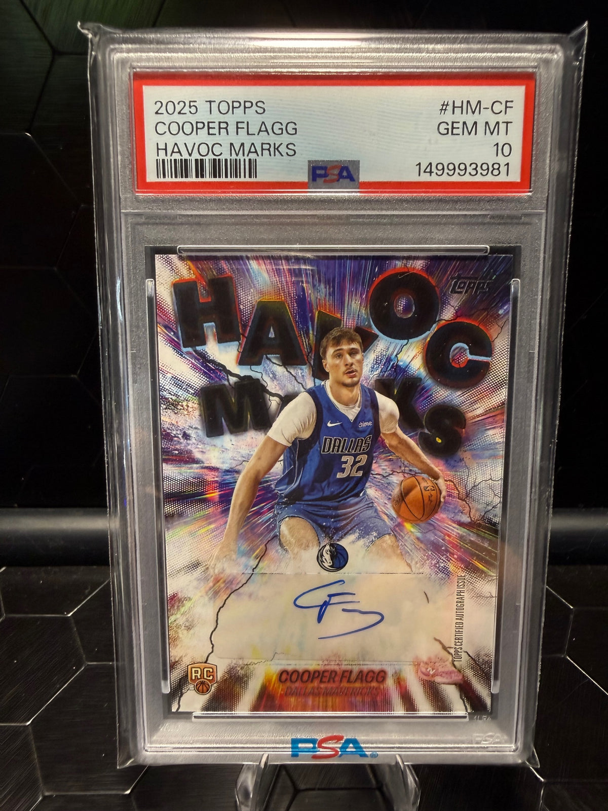 2025 Topps Cooper Flagg #HM-CF Havoc Marks RC Auto PSA 10