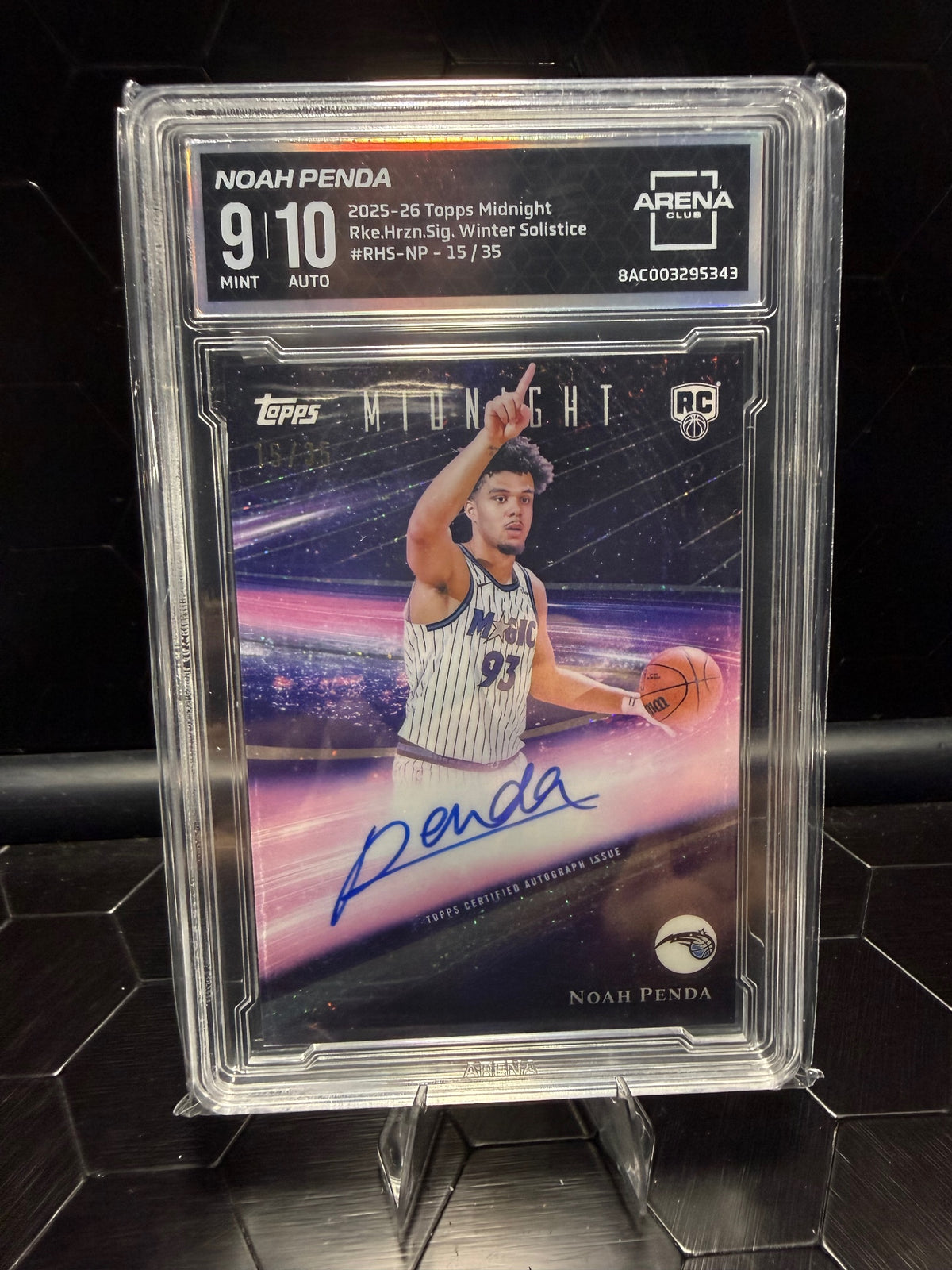 2025-26 Topps Midnight Noah Penda #RHS-NP Rookie Horizon Sig.  /35 Arena Club 9