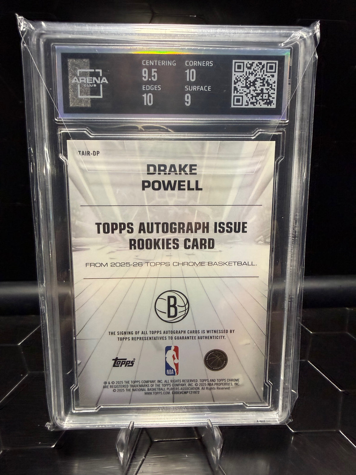 2025 Topps Chrome #TAIR-DP Drake Powell Rookie Auto Other 9.5