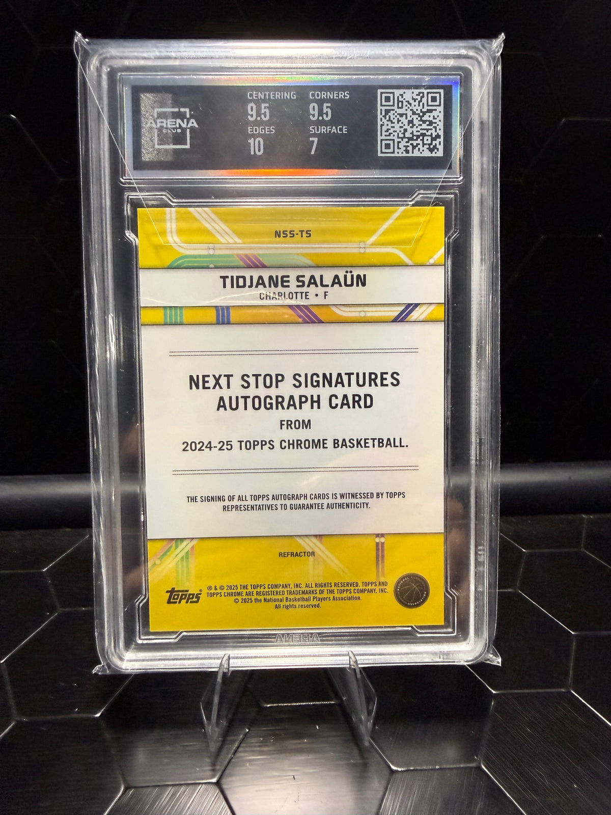 2024-25 Topps Chrome #NSS-TS Tidjane Salaun Next Stop Sig. Refractor Other 7.5