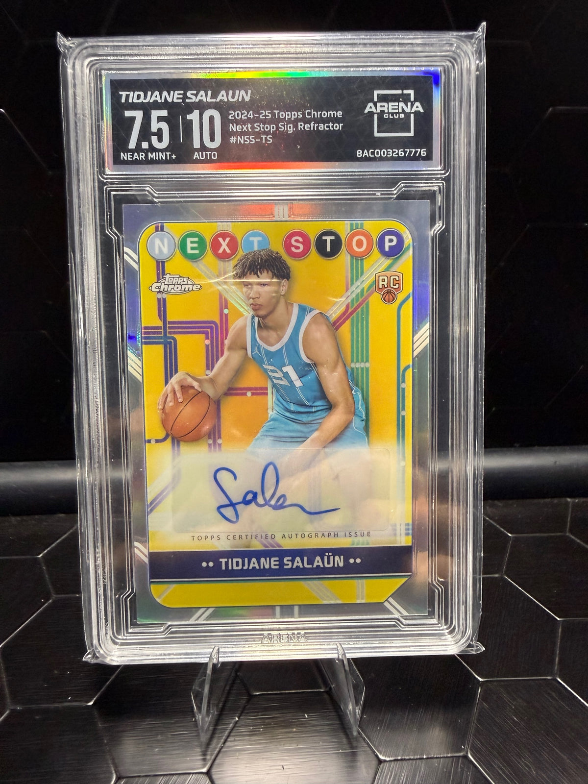 2024-25 Topps Chrome #NSS-TS Tidjane Salaun Next Stop Sig. Refractor Other 7.5