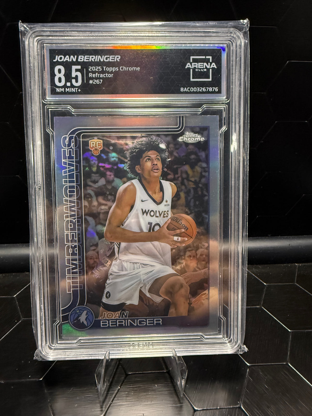 2025 Topps Chrome Joan Beringer #267 Refractor RC Arena Club 8.5