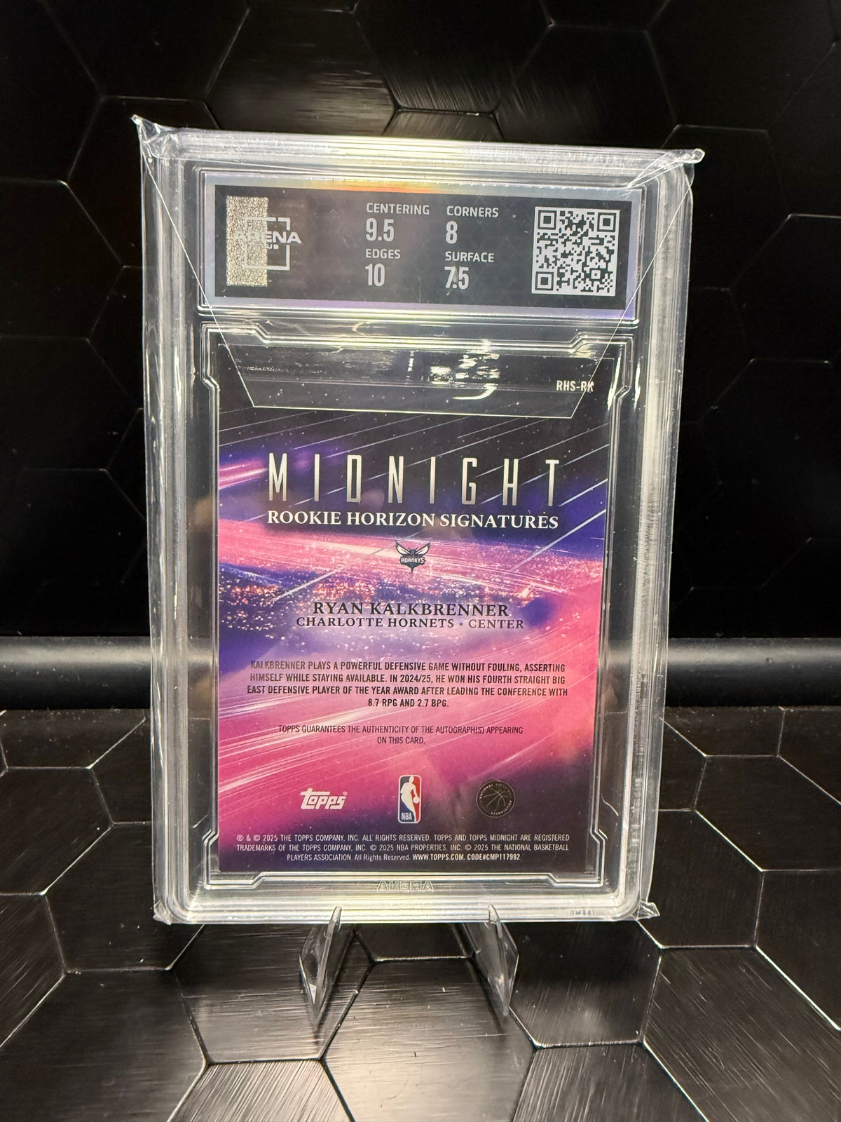 2025–26 Topps Midnight Ryan Kalkbrenner Rookie Horizon Sig.  /25 Arena Club 8