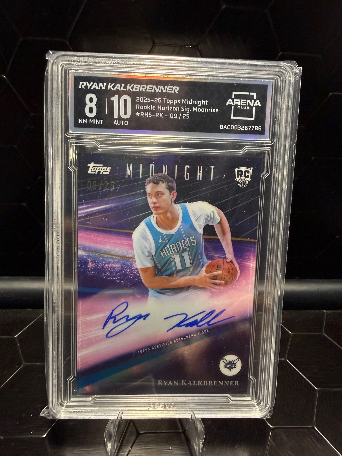 2025–26 Topps Midnight Ryan Kalkbrenner Rookie Horizon Sig.  /25 Arena Club 8
