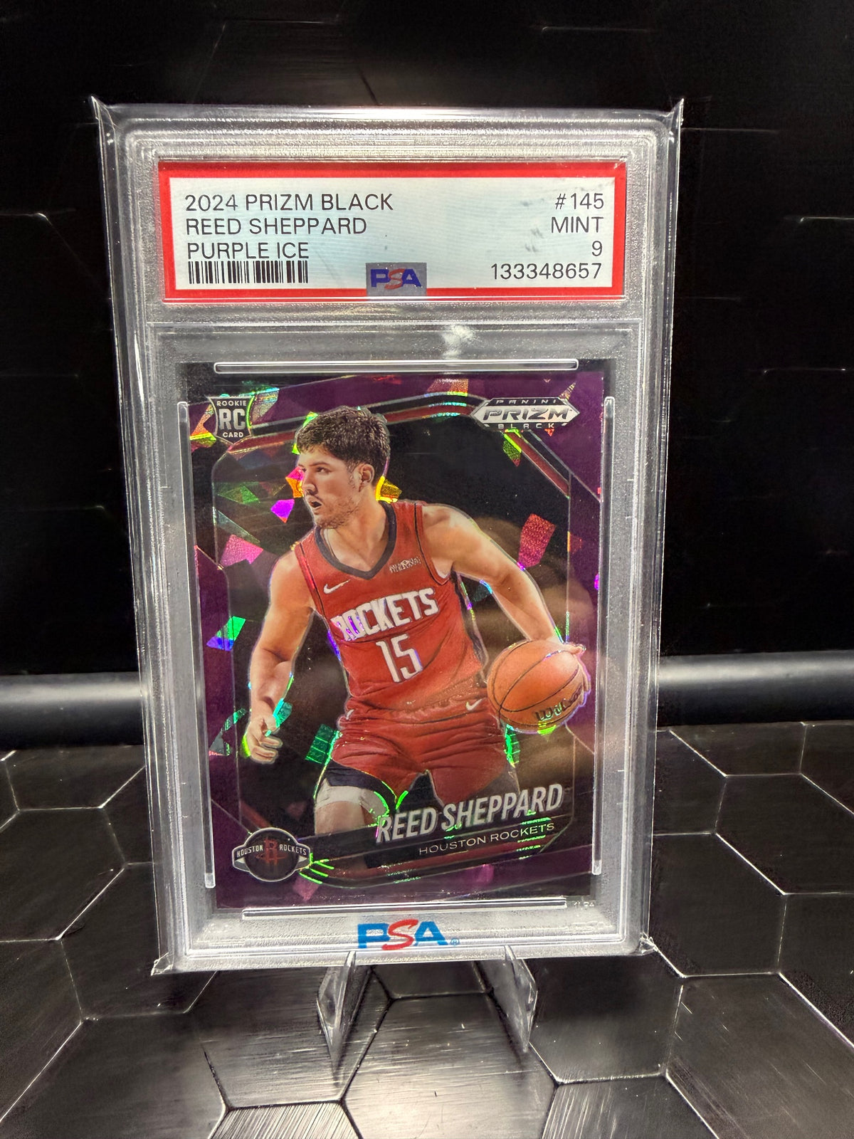 2024-25 Panini Prizm Black #145 Reed Sheppard PSA 9