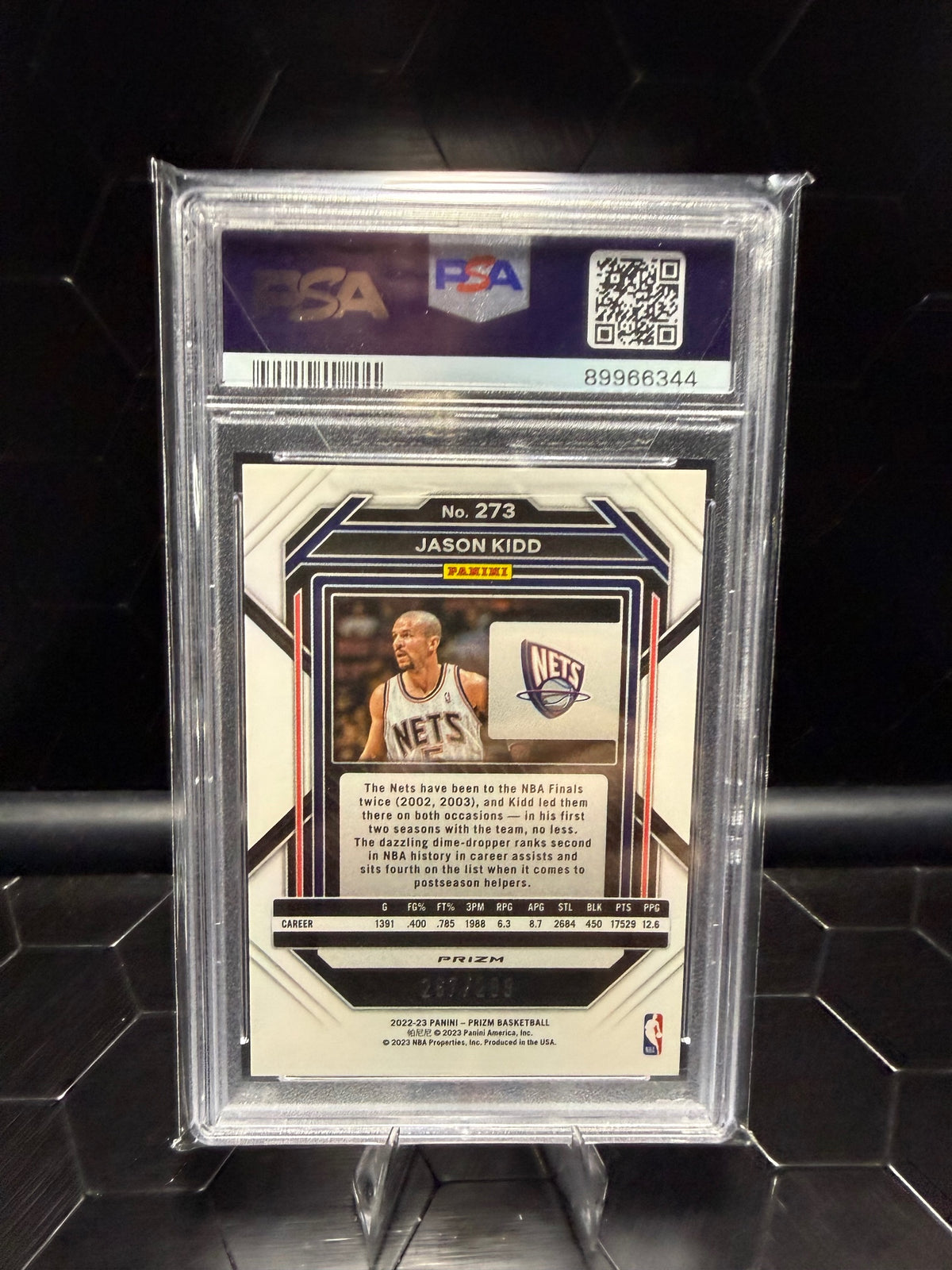 2022–23 Panini Prizm Jason Kidd #273 Red Prizm /299 PSA 10
