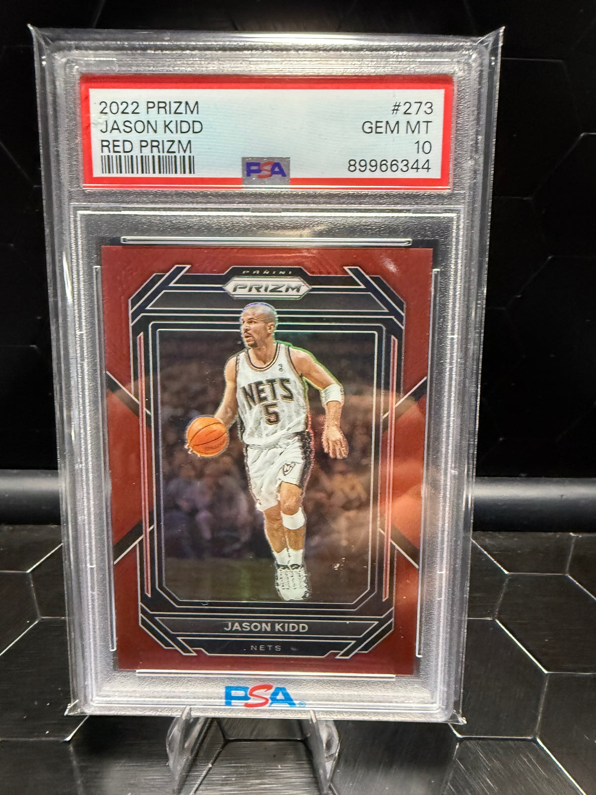 2022–23 Panini Prizm Jason Kidd #273 Red Prizm /299 PSA 10