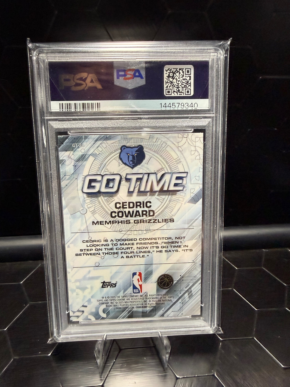 2025 Topps Chrome Cedric Coward #GT-24 Go Time RC PSA 10