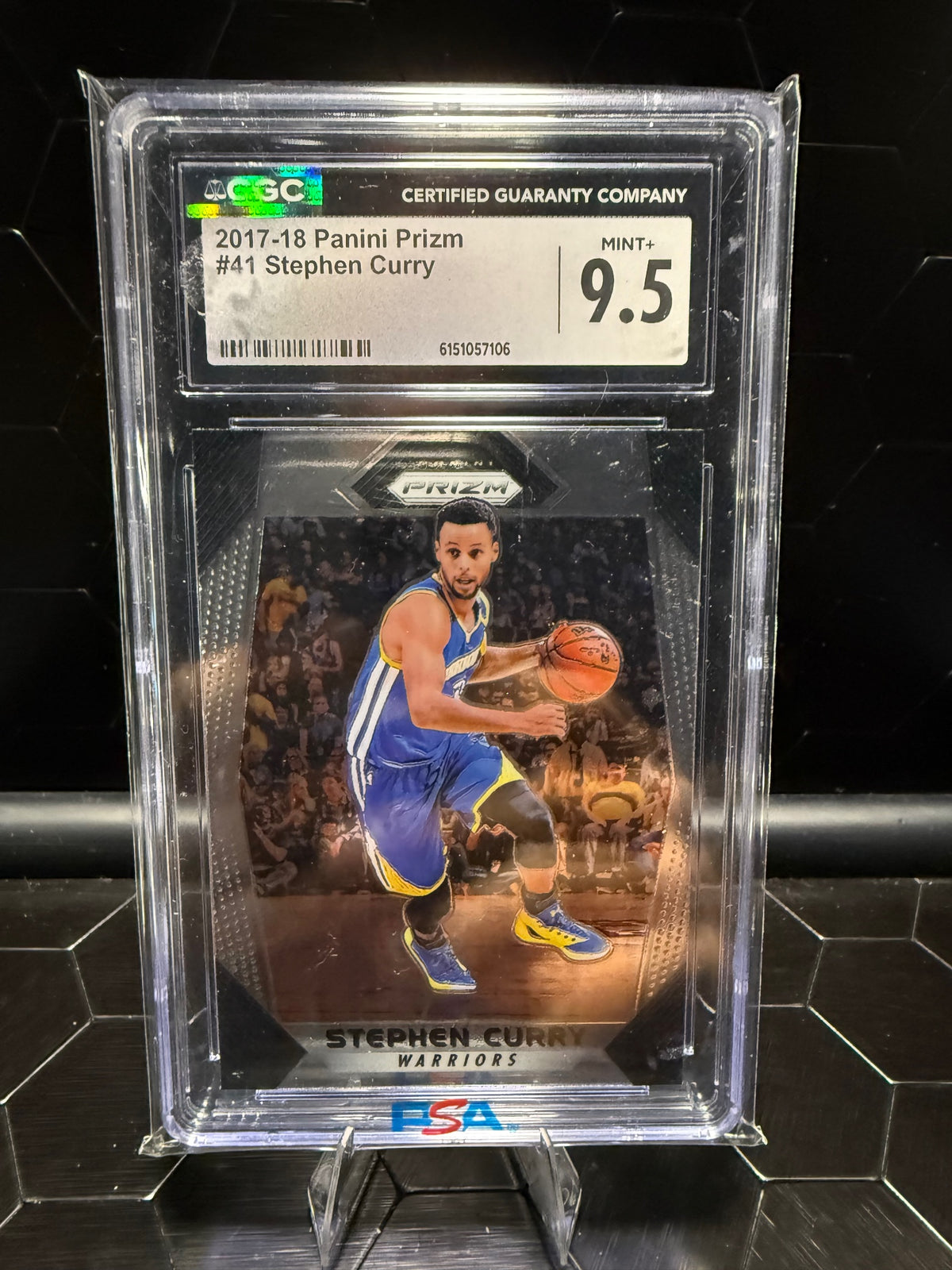2017-18 Panini Prizm Stephen Curry #41 CSG 9.5