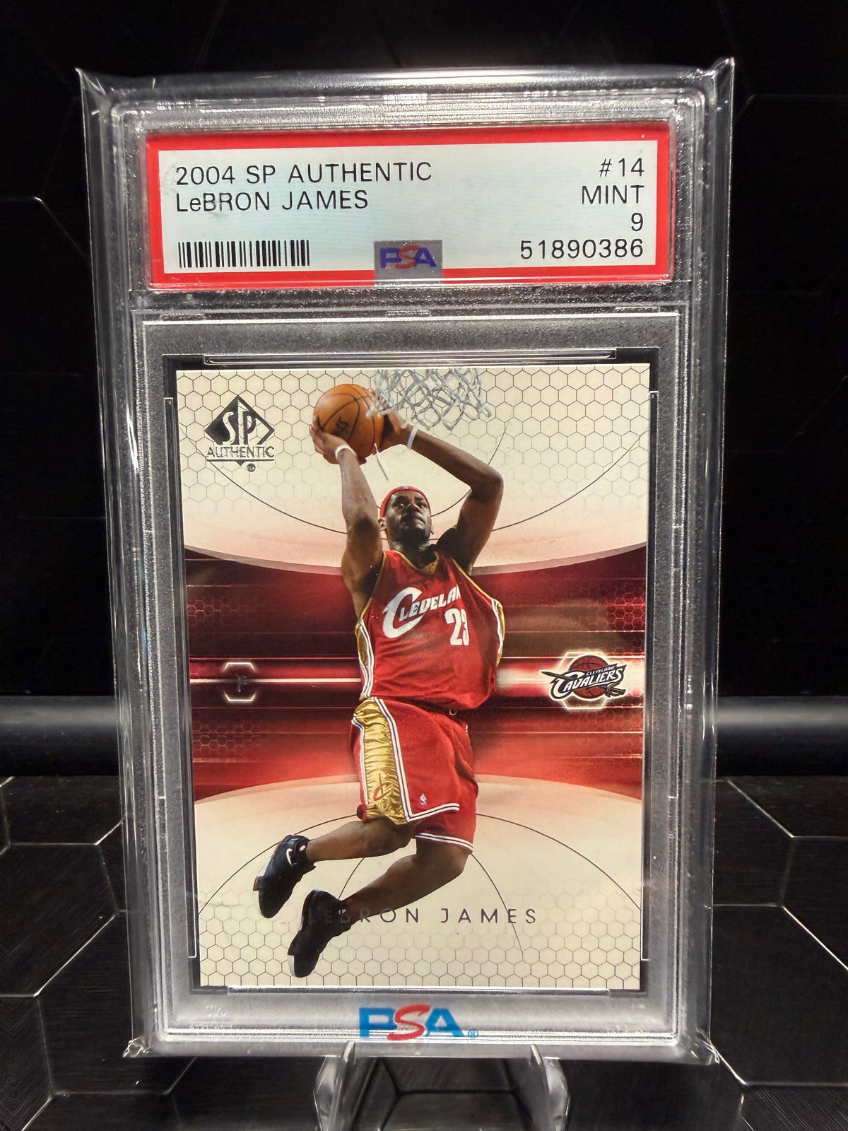 2004 SP Authentic LeBron James #14 PSA 9