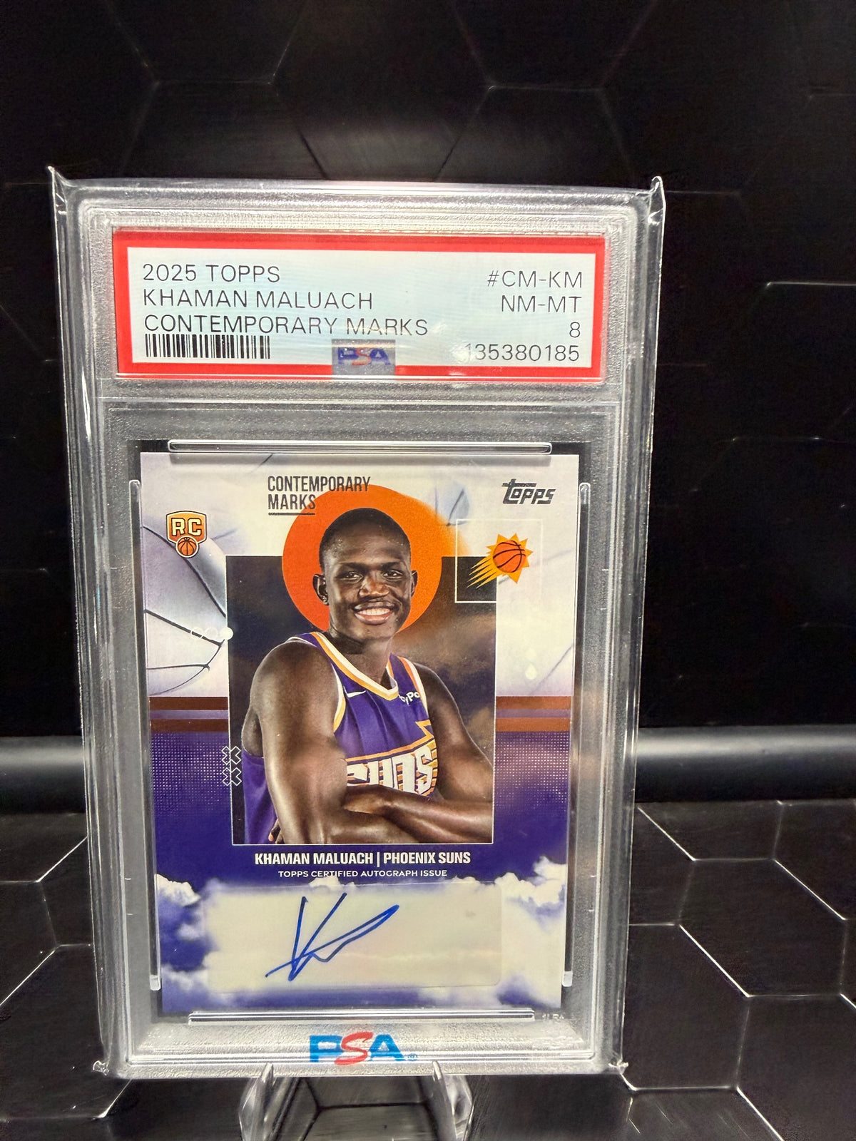 2025 Topps Khaman Maluach #CM-KM Contemporary Marks RC Auto PSA 8