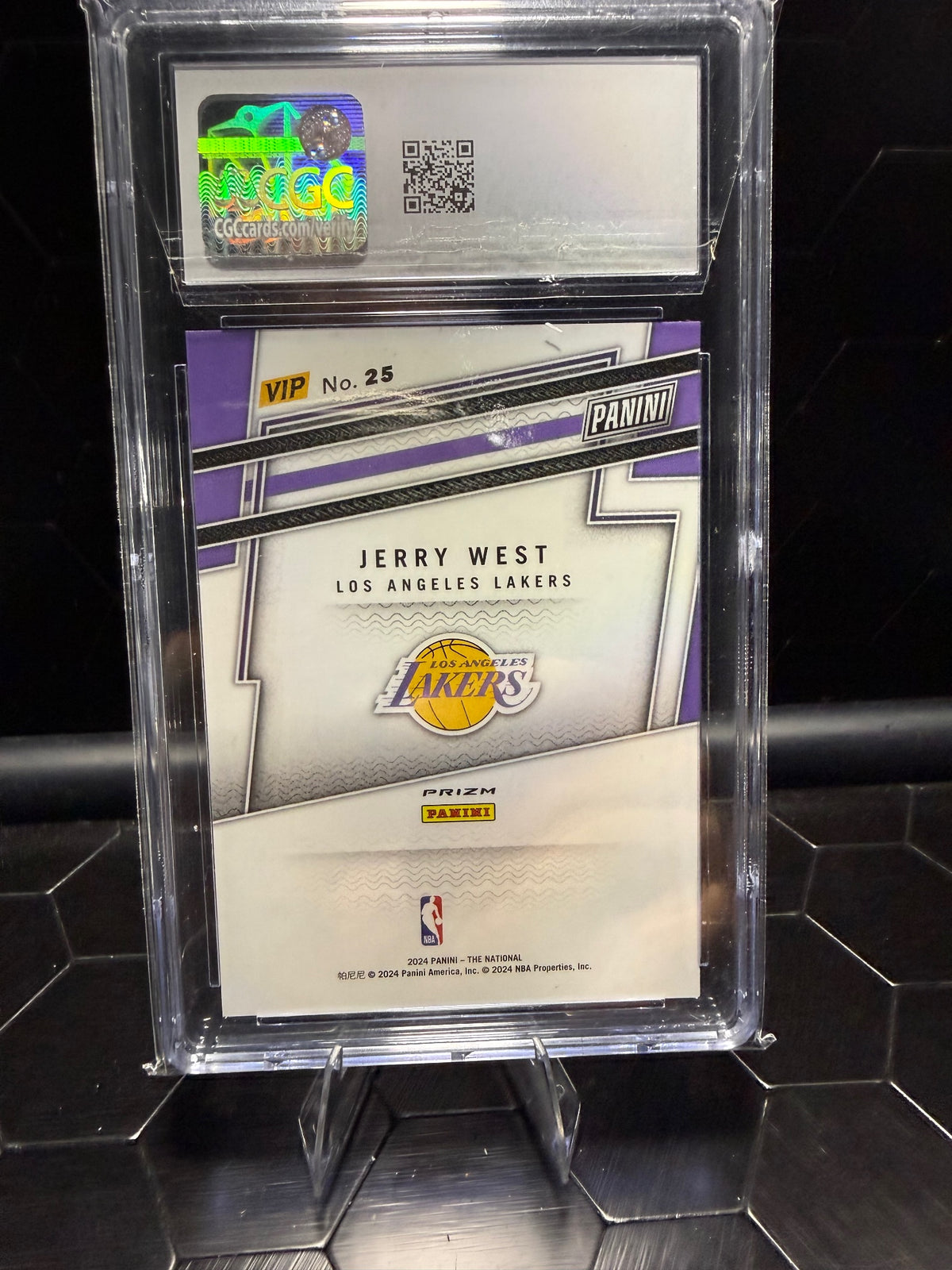 2024 Panini The National VIP Jerry West #25 Prizm CGC 10