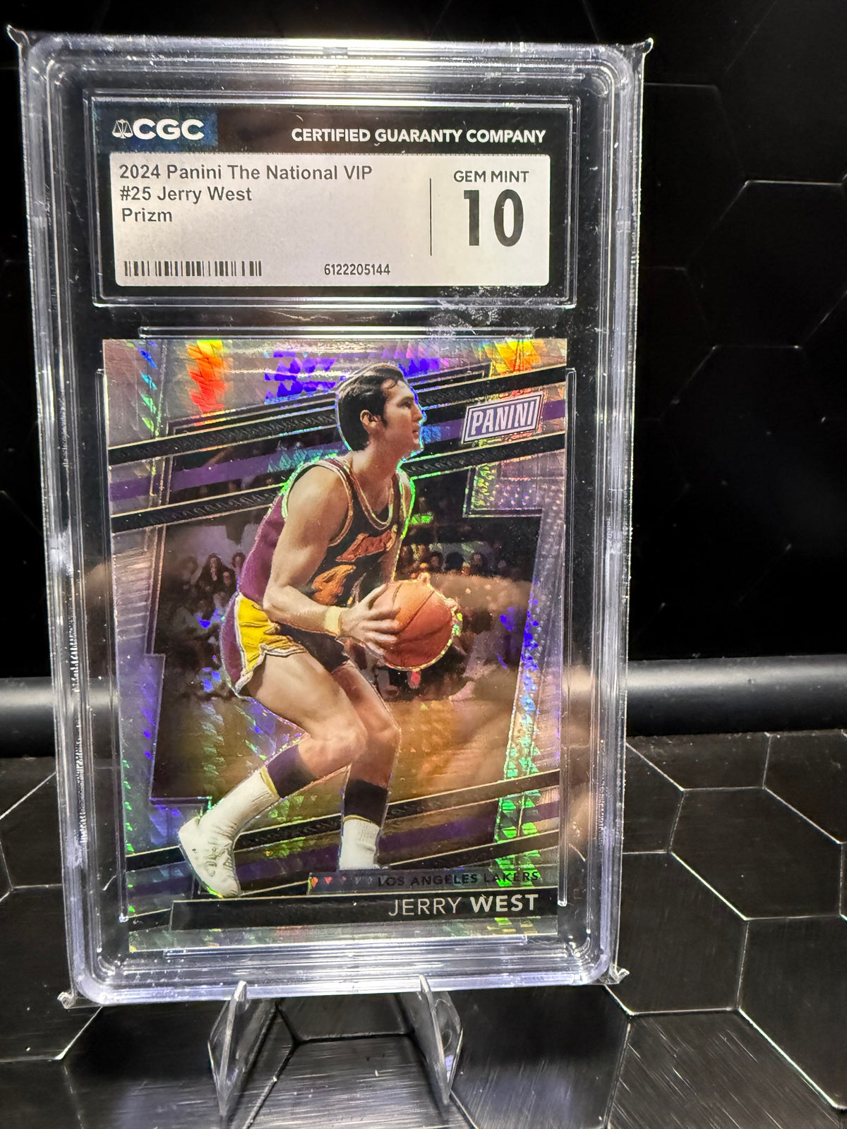2024 Panini The National VIP Jerry West #25 Prizm CGC 10
