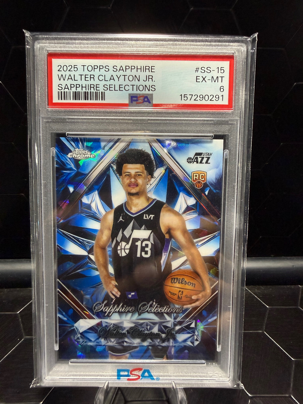 2025 Topps Sapphire Walter Clayton Jr. #SS-15 Sapphire Selections RC PSA 6
