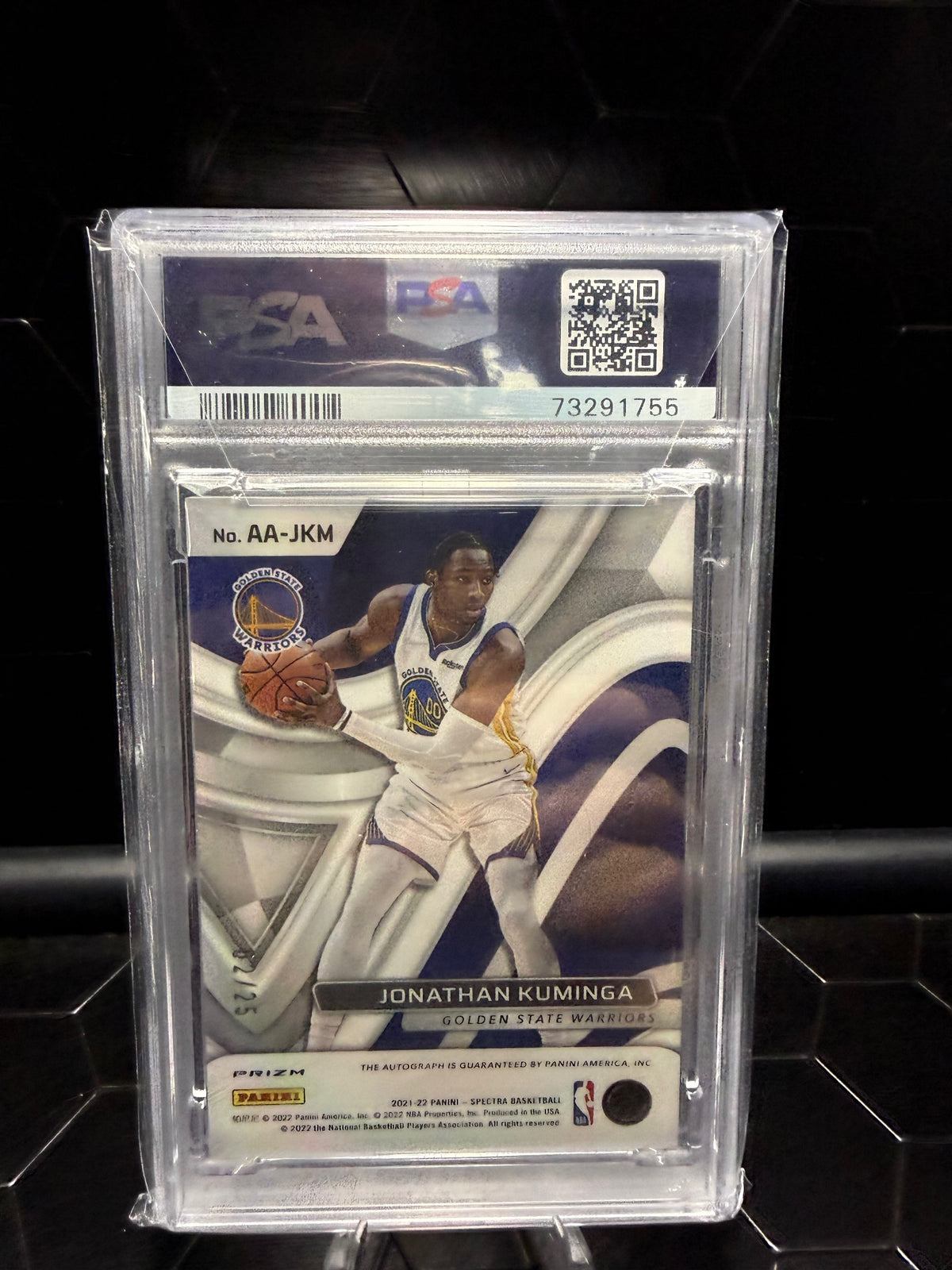 2021 Panini Spectra Jonathan Kuminga #AA-JKM Aspiring Pink RC Auto /25 PSA 9