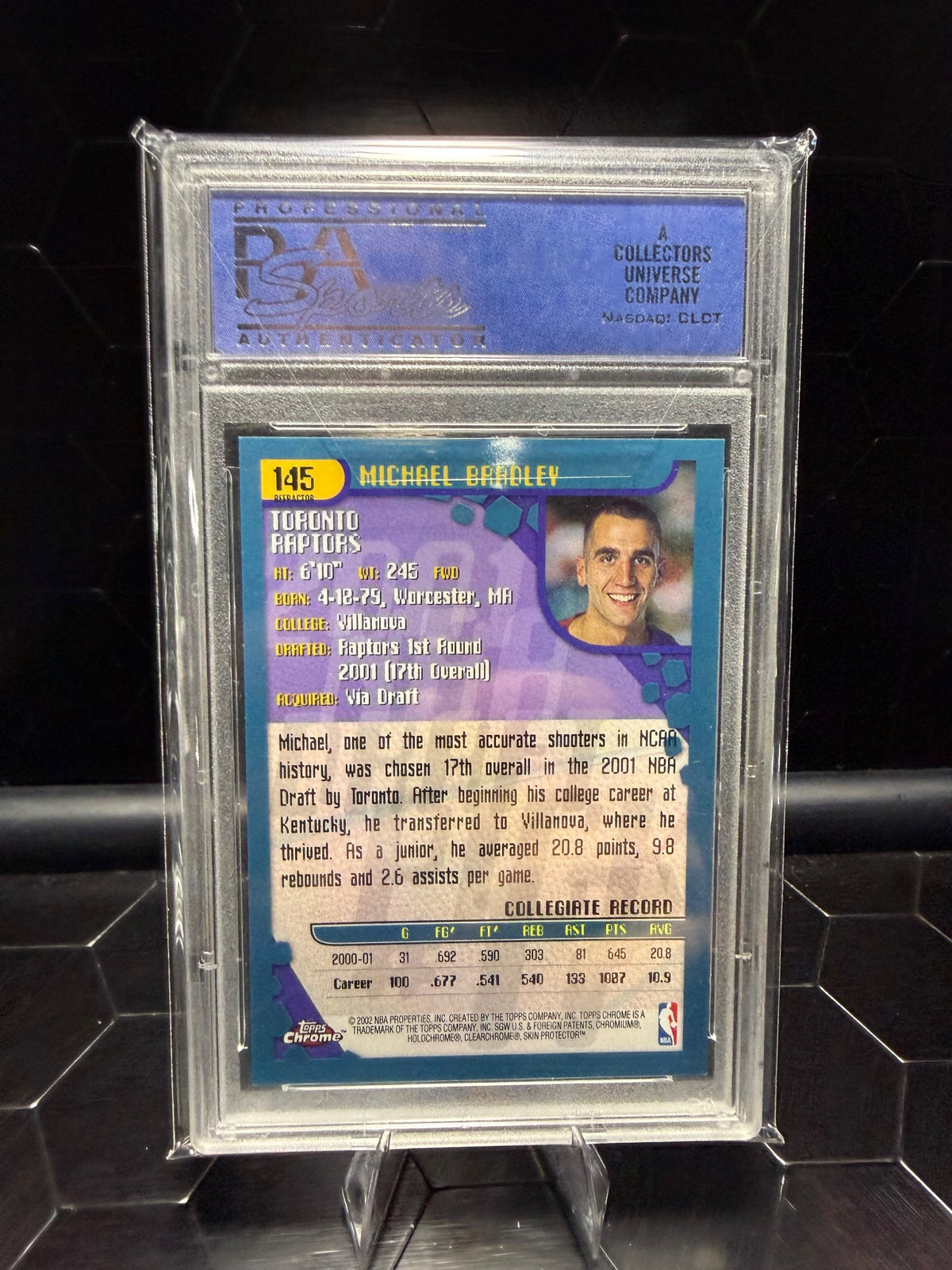 2001 Topps Chrome Michael Bradley #145 Refractor RC PSA 9