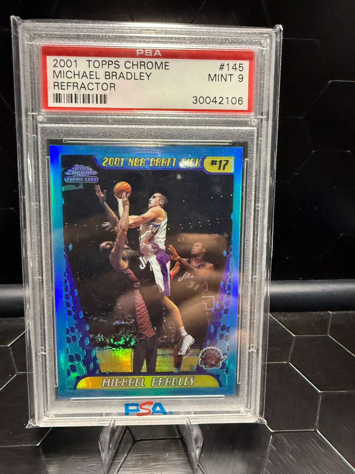 2001 Topps Chrome Michael Bradley #145 Refractor RC PSA 9