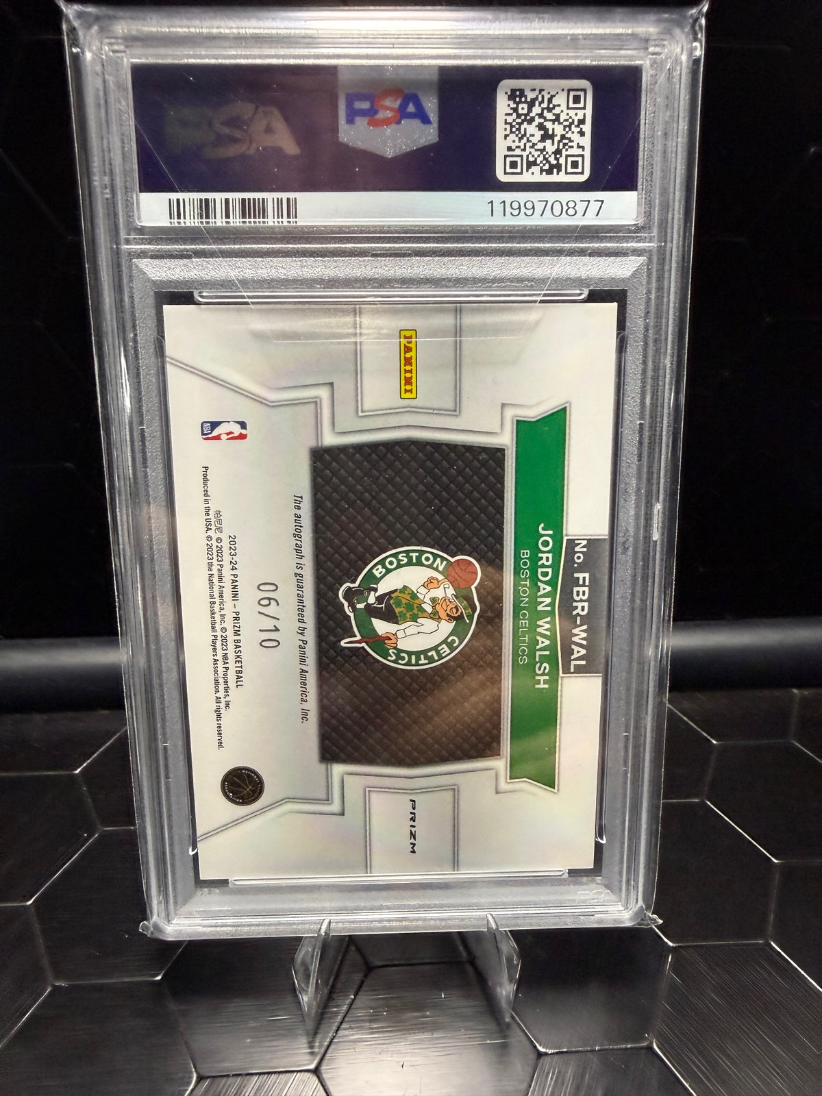2023 Panini Prizm #FBRWAL Jordan Walsh Fast Break RK Auto Gold PSA 8
