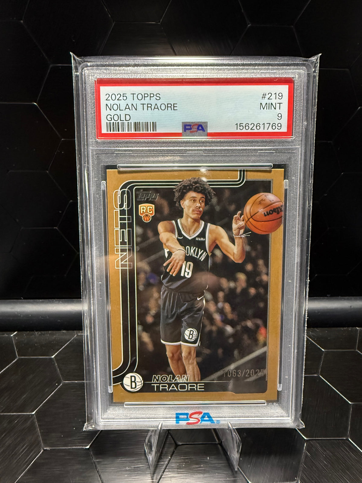 2025 Topps Nolan Traore #219 Gold RC 1063/2025 PSA 9