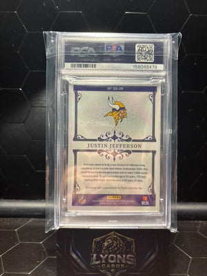 2025 National Treasures Justin Jefferson #SIG-JJN Signatures Auto 29/99 PSA 9