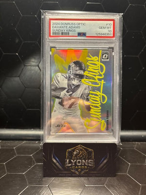 2024 Donruss Optic Davante Adams #10 Sunday Kings PSA 10