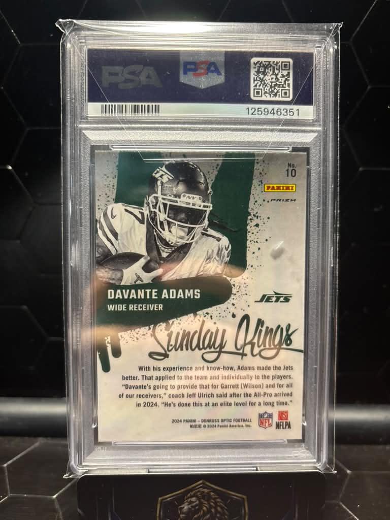 2024 Donruss Optic Davante Adams #10 Sunday Kings PSA 10