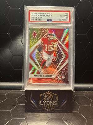 2020 Panini Phoenix Patrick Mahomes II #45 Fire Burst PSA 10