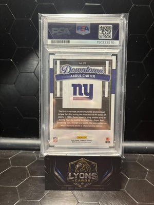 2025 Donruss Abdul Carter #20 Downtown RC PSA 10