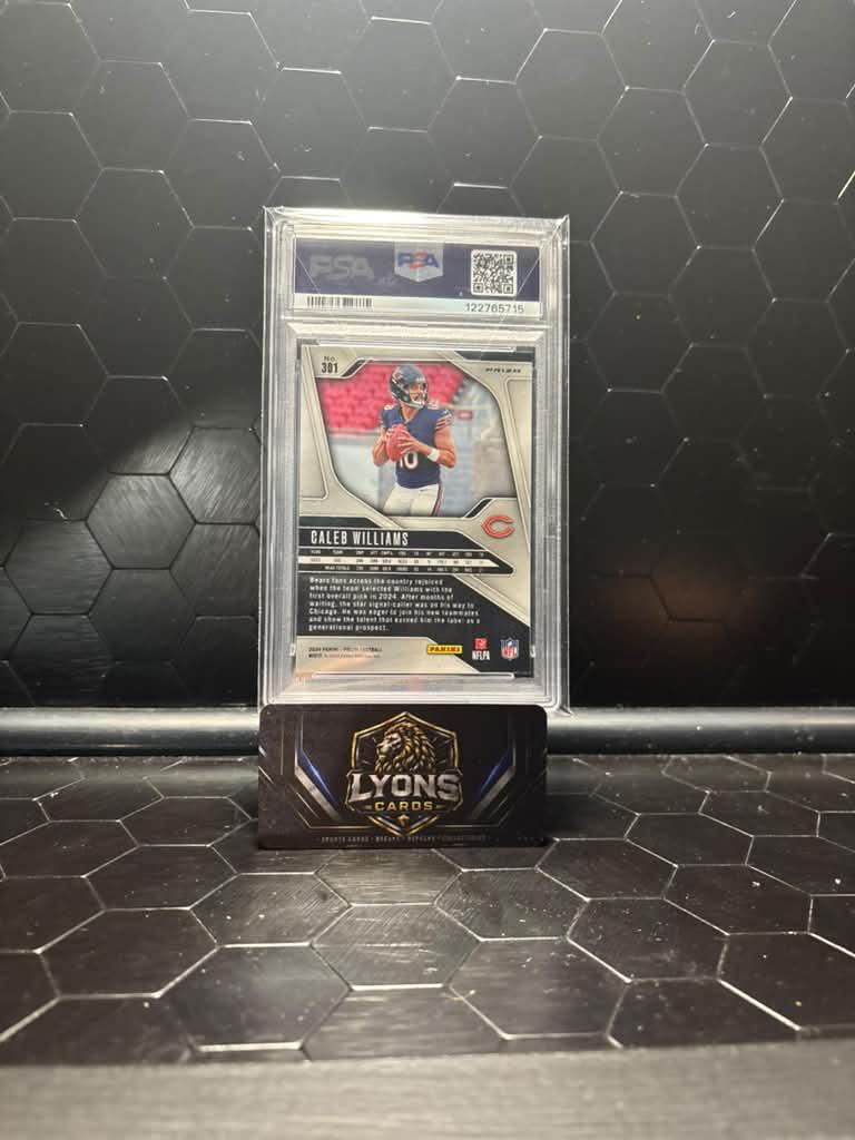 2024 Panini Prizm Caleb Williams #301 Orange Disco Prizm RC PSA 10