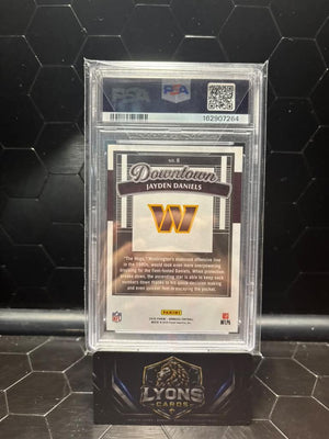 2025 Donruss Jayden Daniels #8 Downtown Horizontal PSA 10