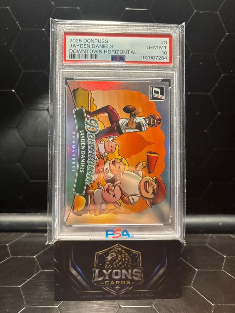 2025 Donruss Jayden Daniels #8 Downtown Horizontal PSA 10