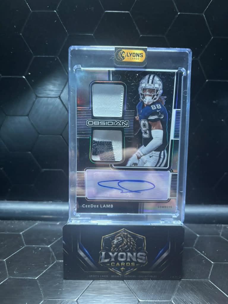 2020 Obsidian CeeDee Lamb #RJI-7 Electric Etch Red RPA /10