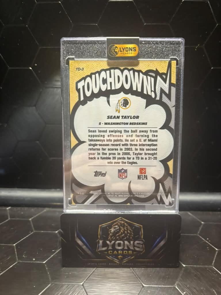 2026 Topps Flagship Sean Taylor #TD-3 Touchdown!