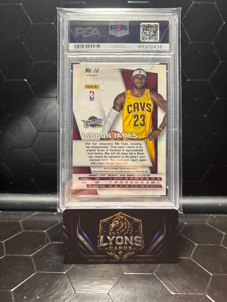 2014-15 Panini Prizm LeBron James #10 SP Variations Silver Prizm PSA 9