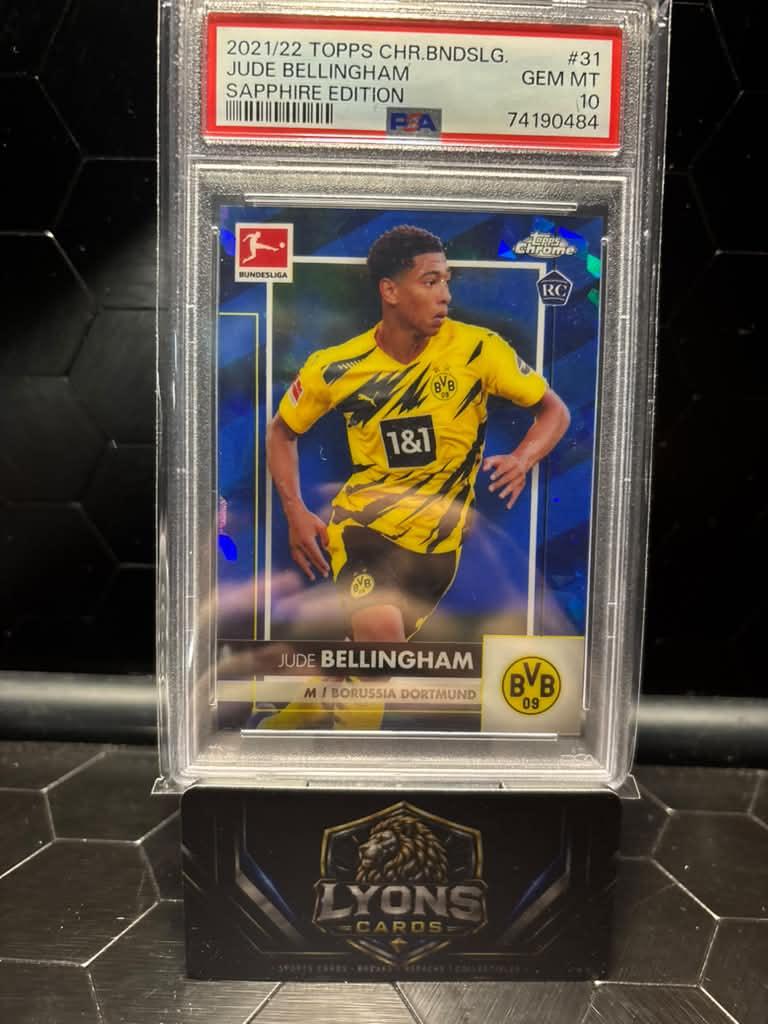 2020-21 Topps Chrome #31 Jude Bellingham Sapphire Edition PSA 10