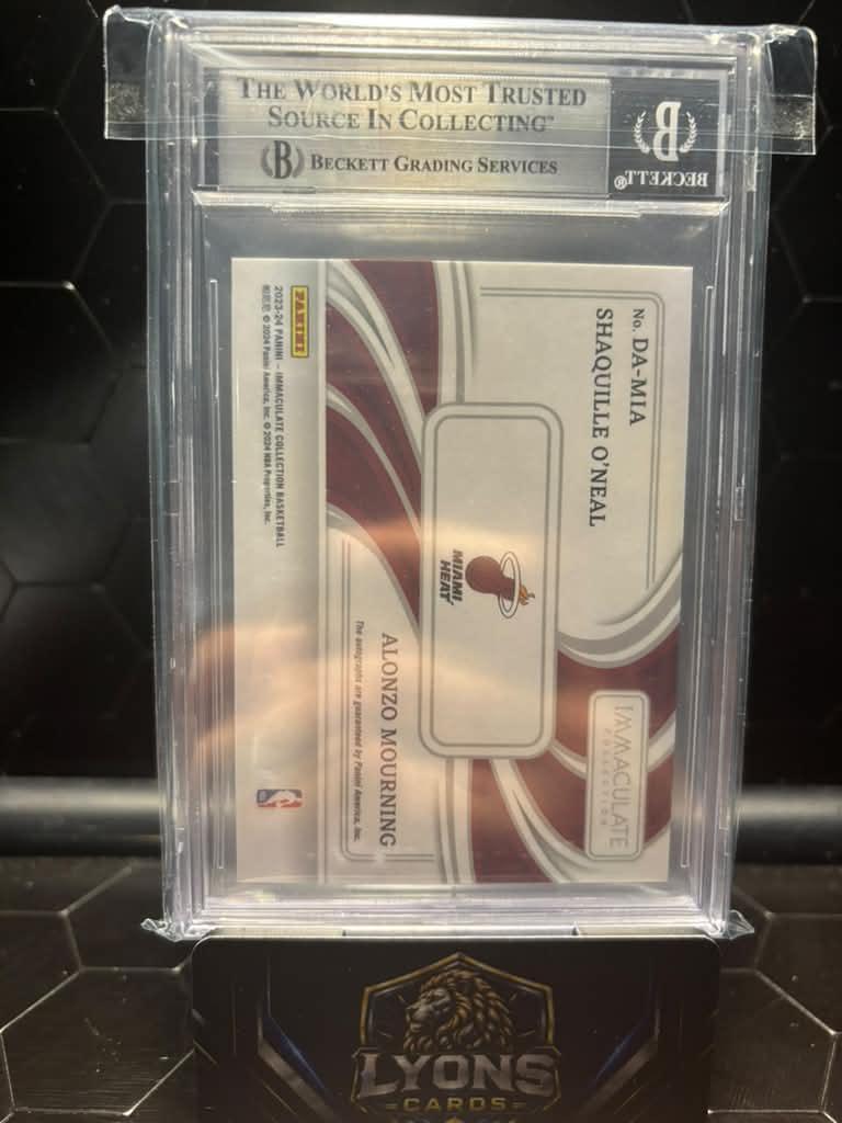 2023-24 Immaculate Collection #11 O'neal/Mourning Dual Autographs BGS 9