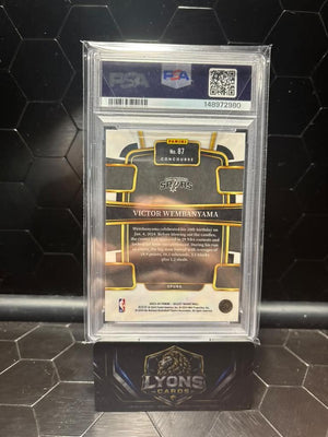 2023-24 Panini Select Victor Wembanyama #87 Concourse Blue RC PSA 10