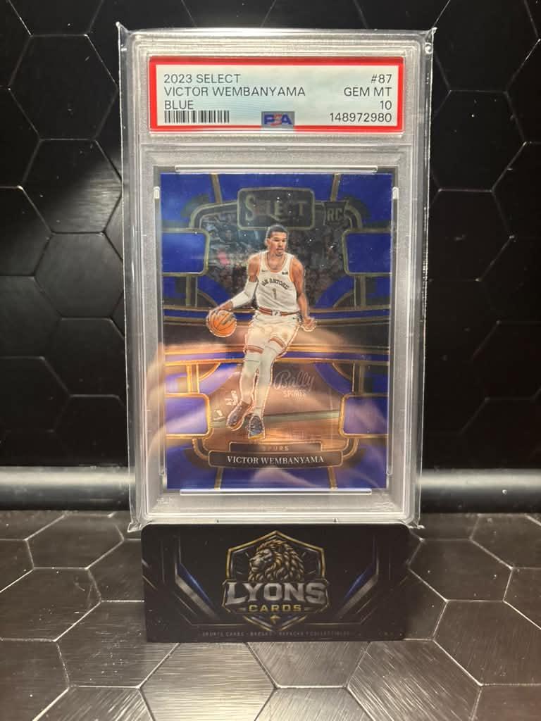 2023-24 Panini Select Victor Wembanyama #87 Concourse Blue RC PSA 10