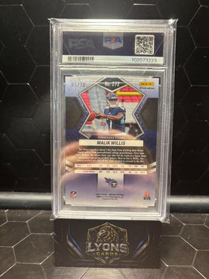 2022 Panini Mosaic Malik Willis #272 NFL Debut Gold Mosaic RC 05/10 PSA 9