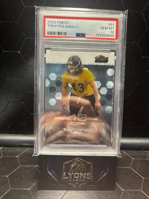 2003 Finest Troy Polamalu #61 RC PSA 10